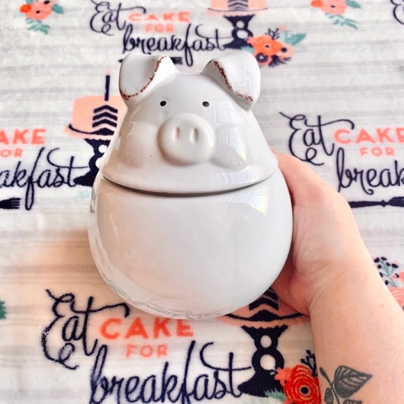 Other - 🐷 Rustic Farmhouse Pig Food Storage Canister 🐷